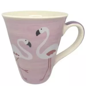 Mug Flamingo en céramique fine peint à la main en Thaïlande